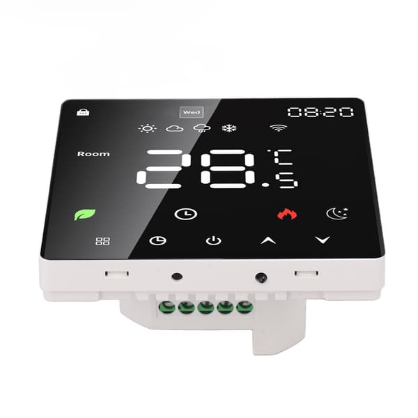 16A Smart Termostat LCD Farve Touchscreen PC Programmerbar Elektrisk Varmetermostat til Hjem Hotel Kontor AC 90 til 240V WiFi