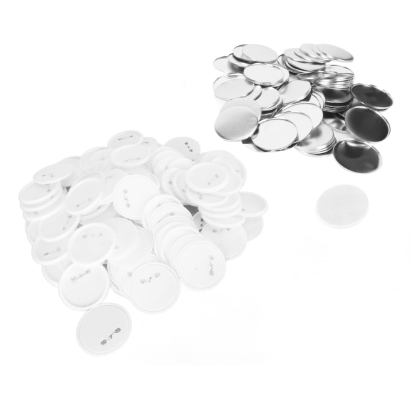 100 sett Blank Button Badge Parts Sett for Button Making Machine DIY Rund Form Rustproof Button Making Supplies 75mm/3.0in