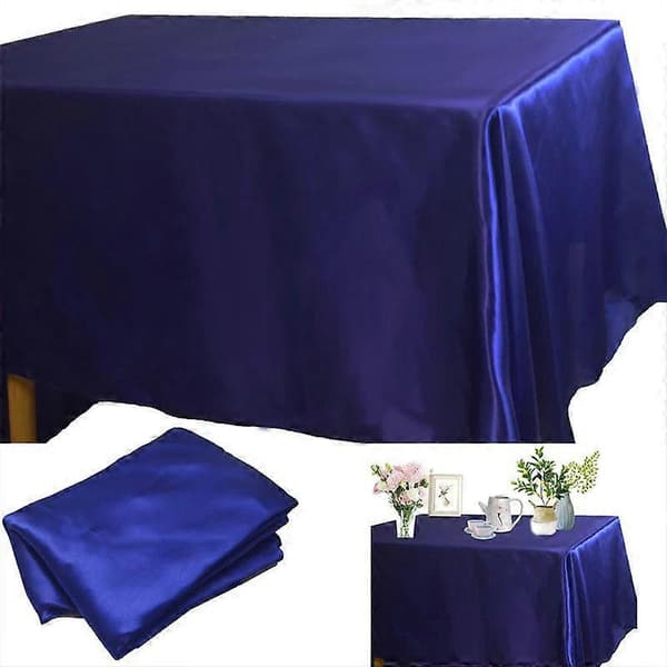 1PC Wedding Tablecloth Rectangle Tablecloth Cover Fabric Satin Party Decoration black black M