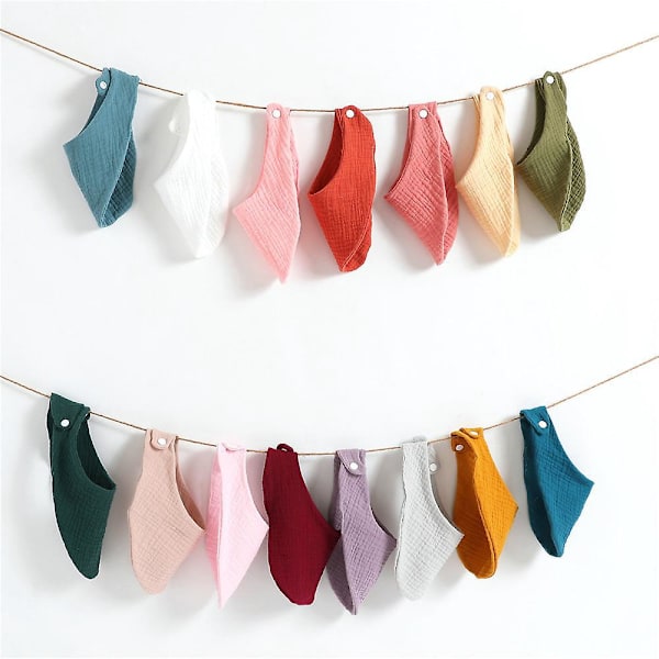 Bomullsbandana-smokker for gutter, 15 farger, for sikling og mating
