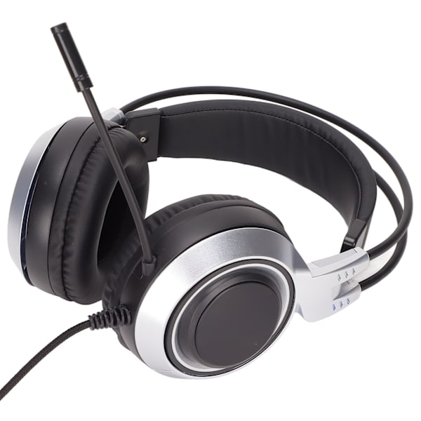 SYG25-pelikuulokkeet USB+3,5 mm säädettävä äänenvoimakkuus Over Ear -pelikuulokkeet mikrofonilla ja hengityslampulla PS4:lle