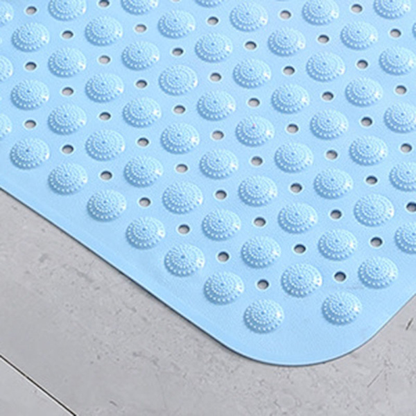 Badkarsduschmatta halkfri badrumsduschmatta med PVC sugkoppar hem badrumsmattor himmelsblå 35 X 70cm / 13,8 X 27,6in