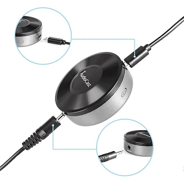 Audiocast DLNA Airplay Adapter Trådløs Wifi Musik Audio Streamer Receiver Audio Musik Højttaler kompatibel med