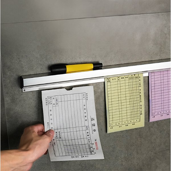 Aluminiumlegering Regning Mappe Vægmonteret Billet Rack Holder Kvittering Hængende Rack 50cm