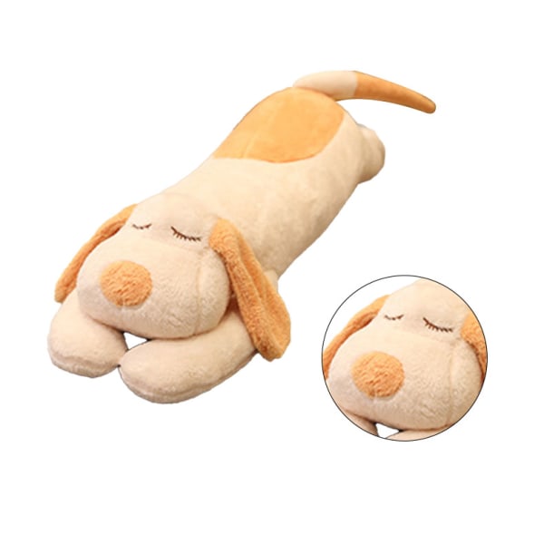 Hundplyschleksak Unisex PP Bomull Bekväm Bomullsull Söt Lång Kudde för Hem Beige 60cm/23.6in