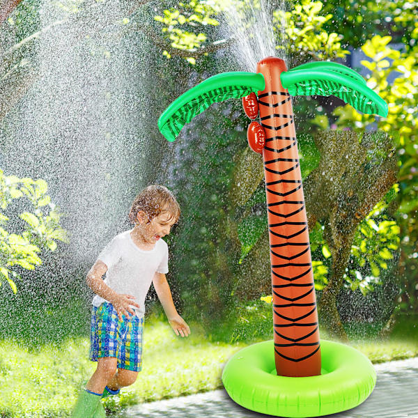 Puhallettava Palm Tree Kids Suihkuvesi Ulkolelu Kesä Nurmikko Puutarha Allas Juhla Koriste Palm Tree Type