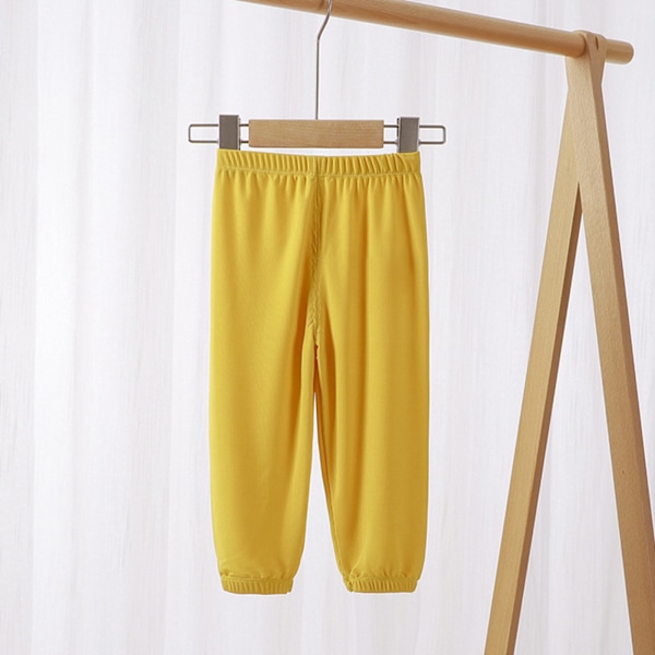 Barn Långa Bloomers Enfärgad Andningsbar Lös Casual Lykta Byxor Byxor för Sommar Småbarn Flickor Pojkar F00 90cm / 35.4in