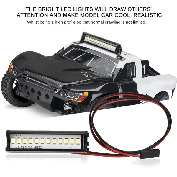 55 mm RC Crawler LED Light Bar LEDs Lampe 1:10 RC Car Part for TRX4 90046 90048 SCX10