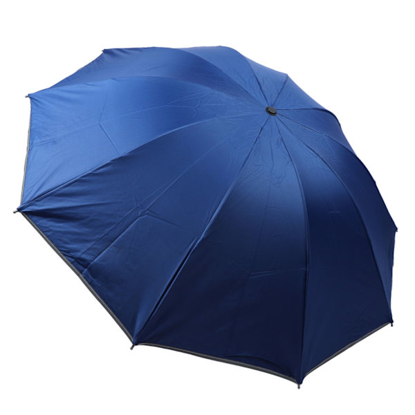 Sol og regn paraply med reflekterende stribe manuel 10 knogler folde paraply med LED lommelygte til rejser
