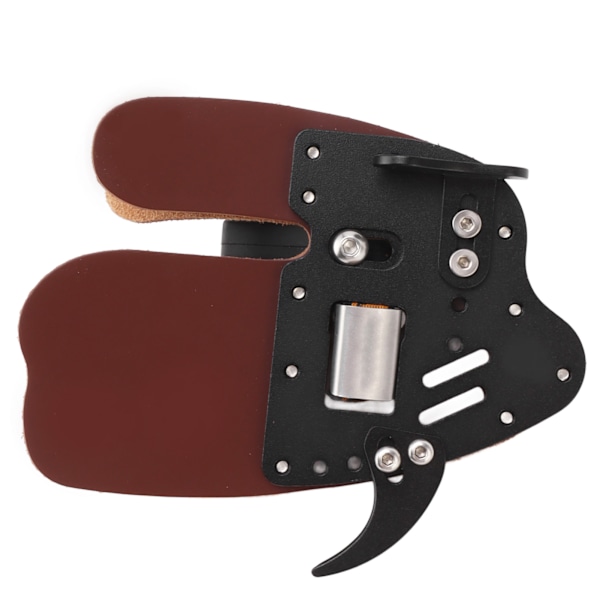 Læder bueskydning finger fane bueskydning finger guard fingre beskytter til recurve bue udendørs skyde praksis sort brun XL