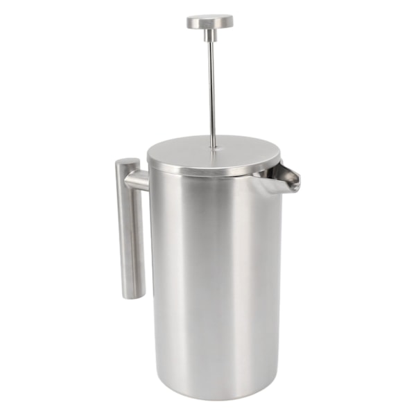 Fransk press kaffebryggare diskmaskin säker dubbelväggig isolerad rostfri kaffepress med filter 1L