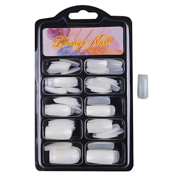 100 stk. Neglekunst Halv Fuld Dækning Kunstige Falske Negle Tips Manicure 02#