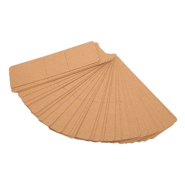 50 st Kraft bokmärkesfodral DIY Handcraft 5,9x1,8 tum bokmärkeshållare pennfodral för display smycken virkning brun