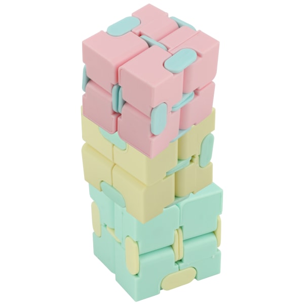 3 stk Plast Infinite Cube Mat dekompressionslegetøj til voksne børn Kontorhusholdningsleg
