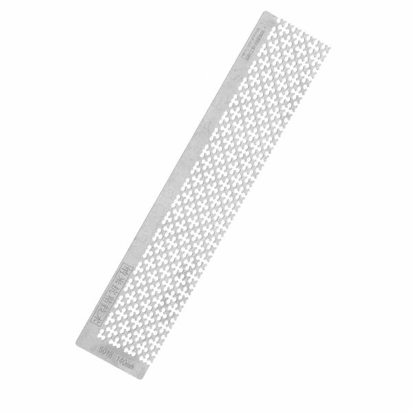 Rhinestone Maleri Lineal Rustfrit Stål Tomme Gitre Punkt Borepen Lineal til 5D DIY 140MM