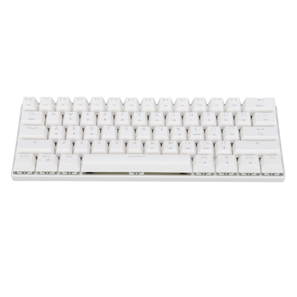 Mekanisk tastatur 61 tast RGB baggrundsbelyst USB kablet dobbelt tilstand stor kapacitet mekanisk gaming tastatur hvid rød aksel