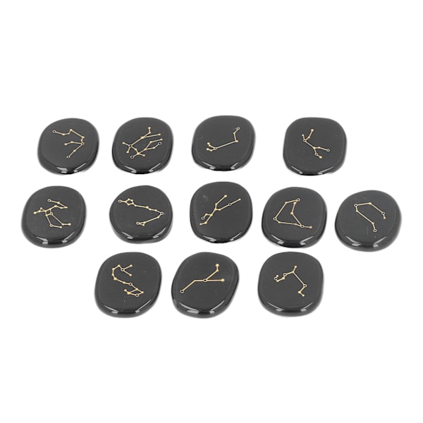12 st kristallhealingstenar utsökt lyster polerad Reiki-balansering helande kristaller för meditationsrumsdekoration Obsidian