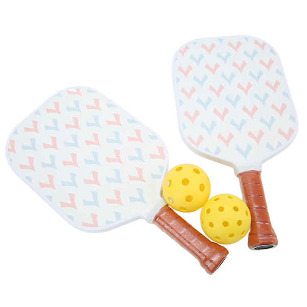 Pickleball-set med 2 racketar och 4 bollar i kolfiber för utomhussporter på sandstranden
