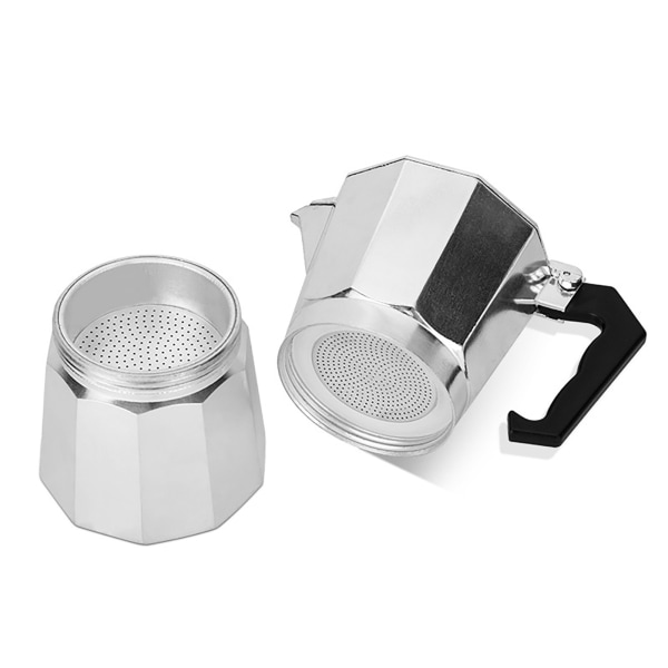 3 Koppar 150ML Moka Kaffebryggare Aluminiumlegering Oktagon Bärbar Moka Spishäll för Gas Elektrisk Glaskeramik Moka Kanna