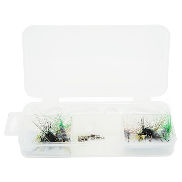 Flugfiskeflugor Kit Flugfiskebete Kit med Kastare Kroksvängbar Plastpärlor Förvaringslåda