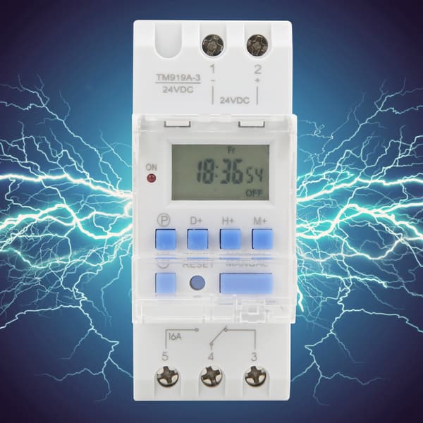TM919A-3 24V DC 16A LCD 7 Dager Programmerbare Digitale Timerbrytere