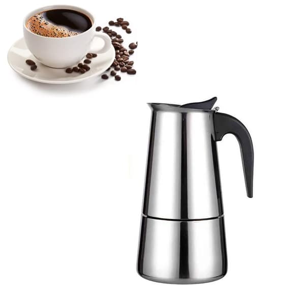 100ML Kaffemaskine i rustfrit stål Moka Pot Isoleret Termokaffekande til håndbrygget kaffe