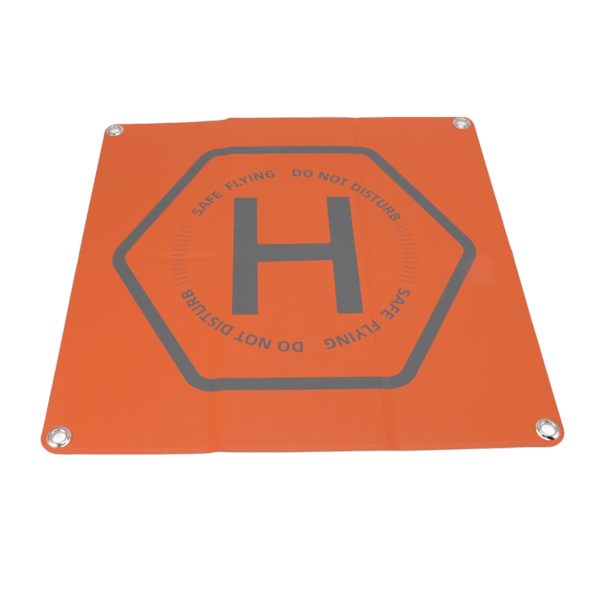 Drone Landing Pad Dobbelt Farve Sikkerhed Advarselsslogan Design 50cm Kvadrat Vandtæt Drone Parkering Apron Pad