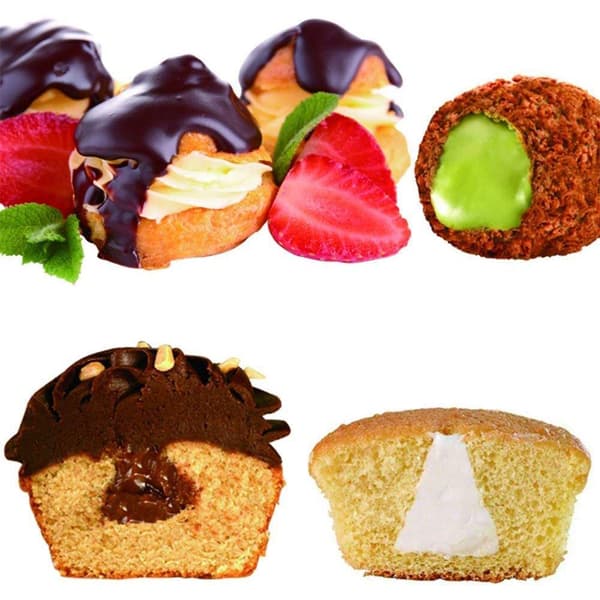 3 STK/Sæt Flødeskumsdyse i Rustfrit Stål, Sprøjteposerør, Cupcake Kagepyntningsværktøj