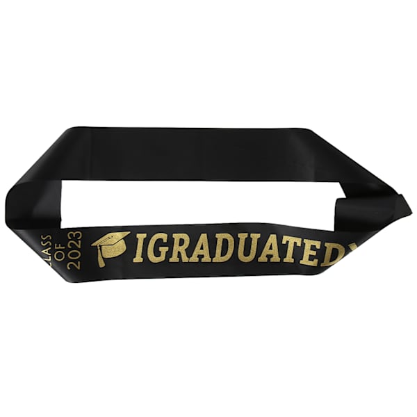 10 stk Graduation Sash Class of 2023 Stole with Gold Glitter Letter I dimitterede til fest