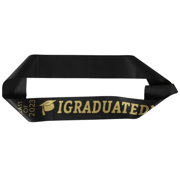 10 stk. Graduation Sash Class of 2023 Stole with Gold Glitter Letter I Graduate for Party