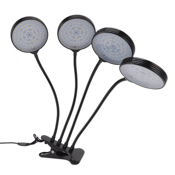 60W 4-pääinen LED-kasvikasvatusvalo USB-virtalähde, pidike kasvatuslamppu 5 himmennettävällä valaistustilalla sisäkasveille