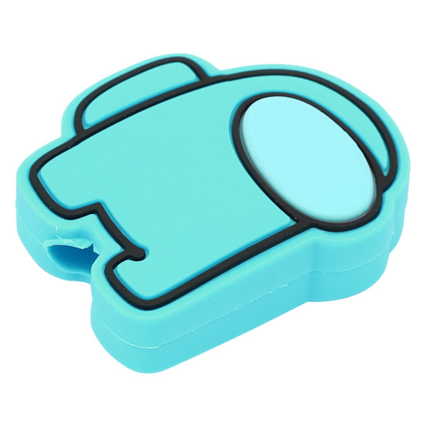 Data Line Protector Cute Cartoon USB Charging Cable Protective Sleeve for Smart PhoneBlue