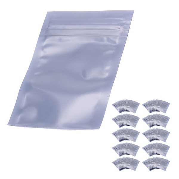 100 stk/sett 6x9 cm antistatisk gjenlukkbar pose oppbevaringspose for elektronisk tilbehør