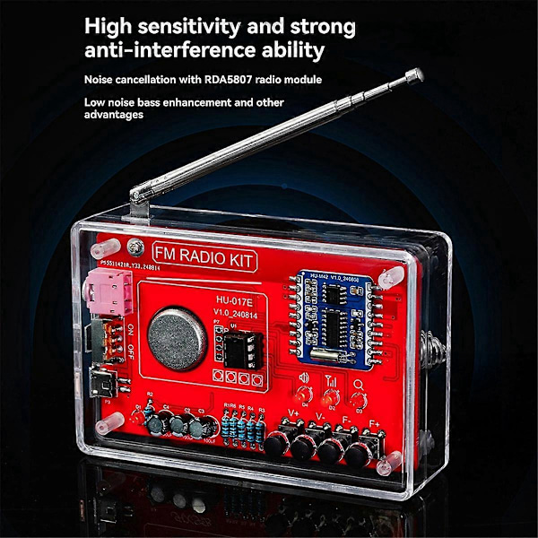 DIY Elektronisk Sett FM Radio Produksjonssett Kretskort