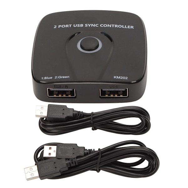 2 i 1 USB-switch-vælger Multifunktionel stabil transmission KM USB-synkroniseringsswitch-controller USB-delingswitch