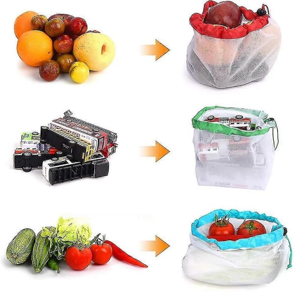 Reusable Mesh Bags, Eco-Friendly Vegetable Bags, Fruit and Vegetable Storage Bags for Store