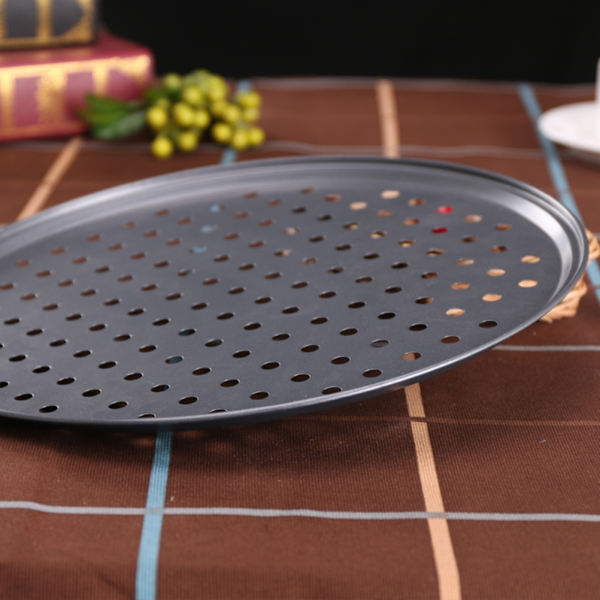 Non Stick Pizza Pan Pizza Bakke Rund Pizza Bageplade Stærk Bageværktøj