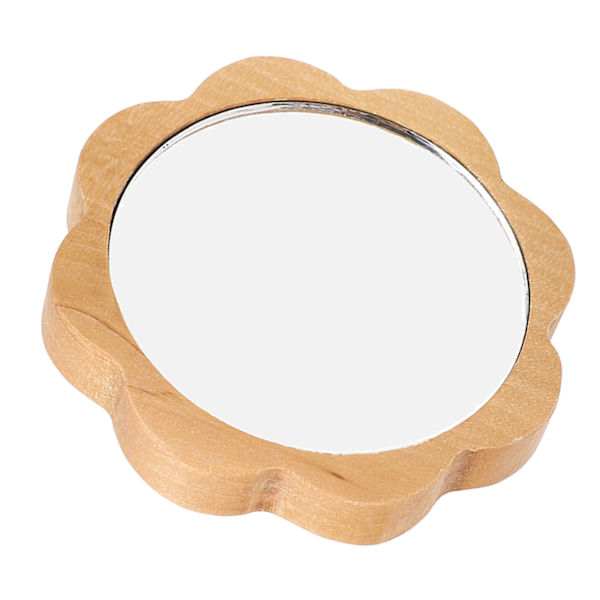 Pieni pyöreä puinen meikkilamppu