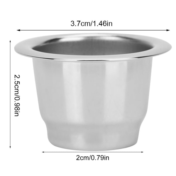 Gjenbrukbar påfyllbar kaffekapselkopp i rustfritt stål for nespresso kaffemaskin