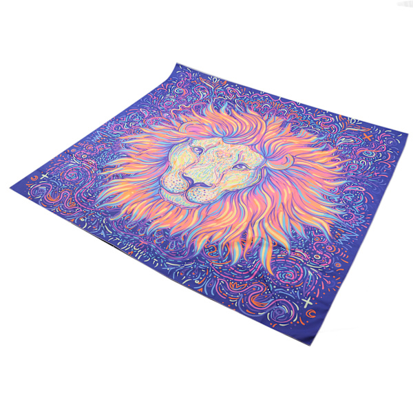 Blacklight Tapestry Dyrestil Myk hudvennlig Glødende i mørk UV-reaktiv billedvev for soveromsfest Kontor Dyrestil 200x150cm/78.7x59.1in