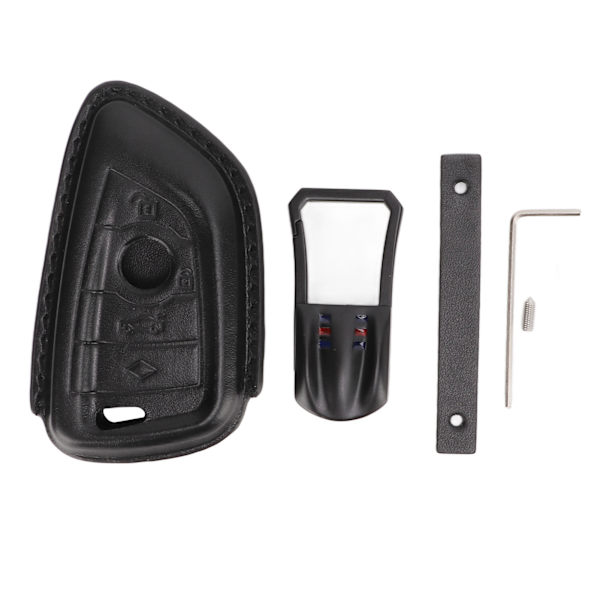 Läder 4 knappar smart bilnyckel fob cover fjärrkontrollskydd för X1 X2 X3 X5 X6 2 5 6 7 serie