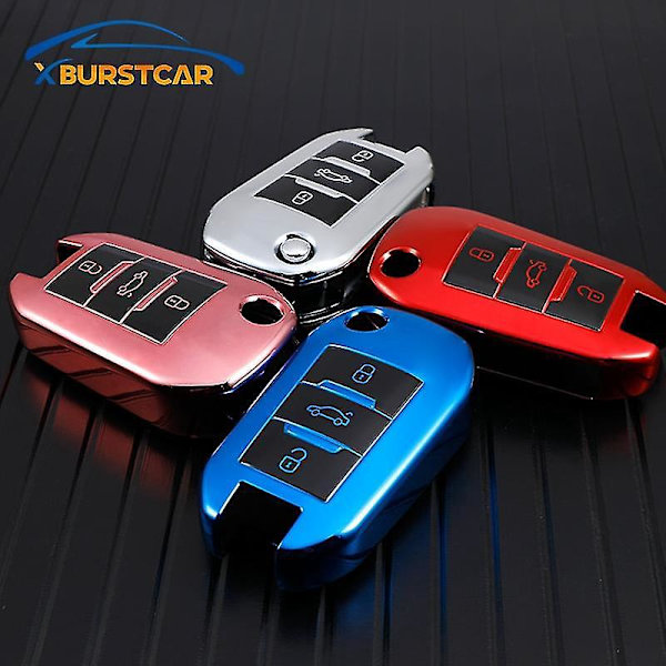 Bilnyckelskyddsfodral Skal Tillbehör till Citroen C4 C4l Cactus C3 C6 C8 och Peugeot 2008 3008 4008 307 208 308 408 508