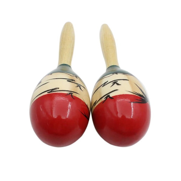 Färgglada Stora Trämaracos Hand Percussion Shakers för Salsa Rythm Partyspel