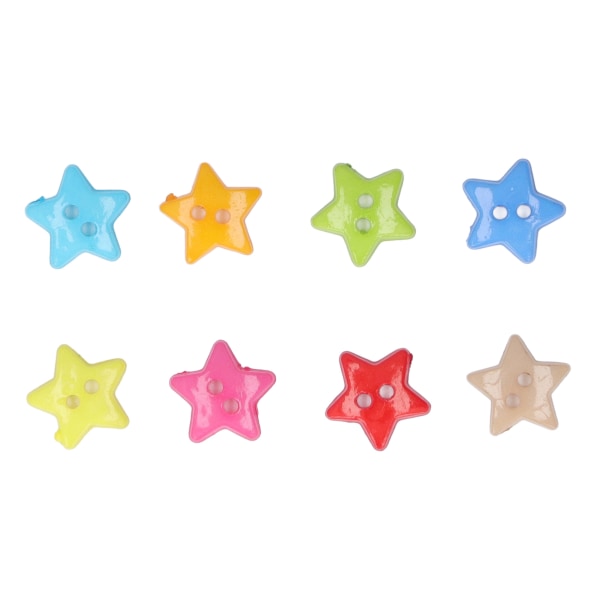 200 stk stjerneknapper Farverigt unikt design Søde små dekorative knapper til syning dekoration DIY håndværk
