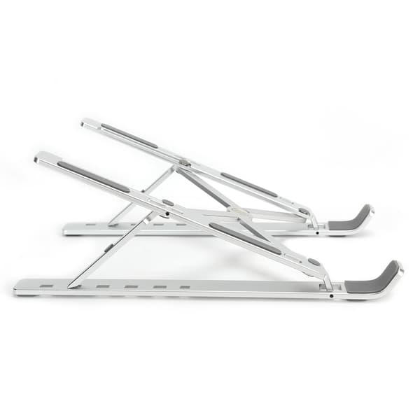 Bærbar stativ foldbart metal tablet-forhøjer justerbar bærbar computerholder sølv X2