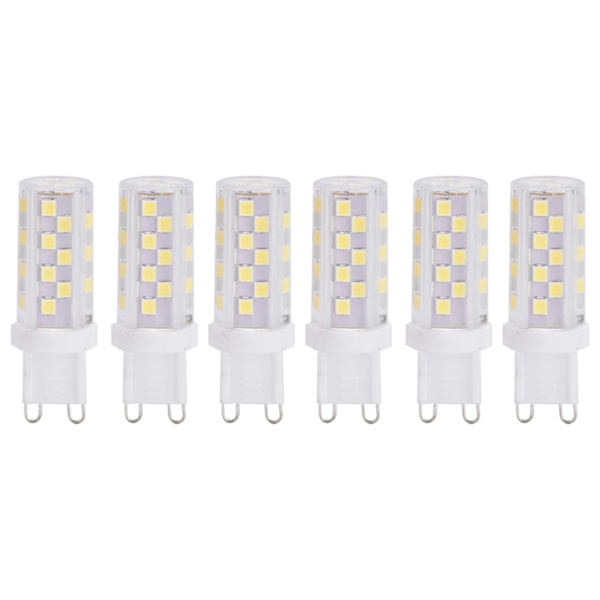6 stk. 5W G9 46LED pære dæmpbar lysekrone loftlampe pærer til hjemmekontor restaurant 230V hvidt lys