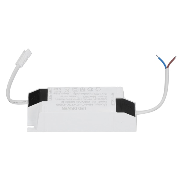 30W LED Driver Konstant Strøm 750mA LED Lys Transformer Input AC85‑265V Udgang DC24‑40V