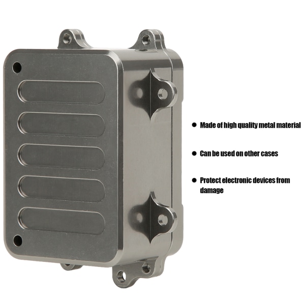 Metal Receiver Box ESC Box Upgrade -osat, jotka sopivat SCX10 1/10 RC Crawler -autoon