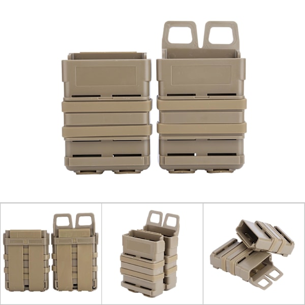 ABS Snabb Dubbel Magasinficka Molle Strike System För 5.56 Magasin (tan)