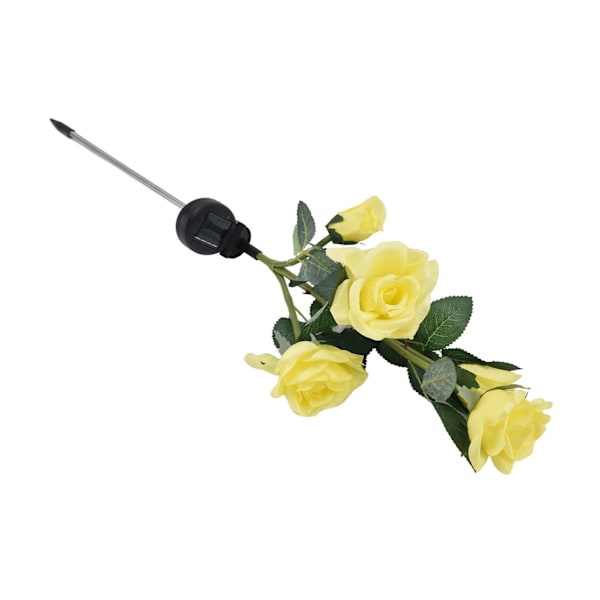 Solcellepanel med solblomster, intelligent lysstyring, vanntett funksjon, solcelleblomsterlys, gult